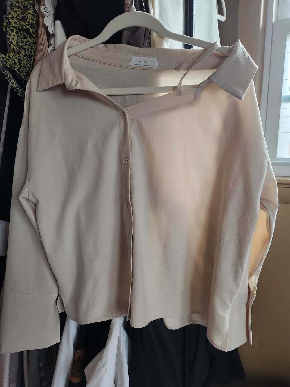 OAK + FORT Cream Button-Down Shirt